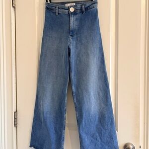 Zara Sailor Light Blue Wide-Leg Jeans